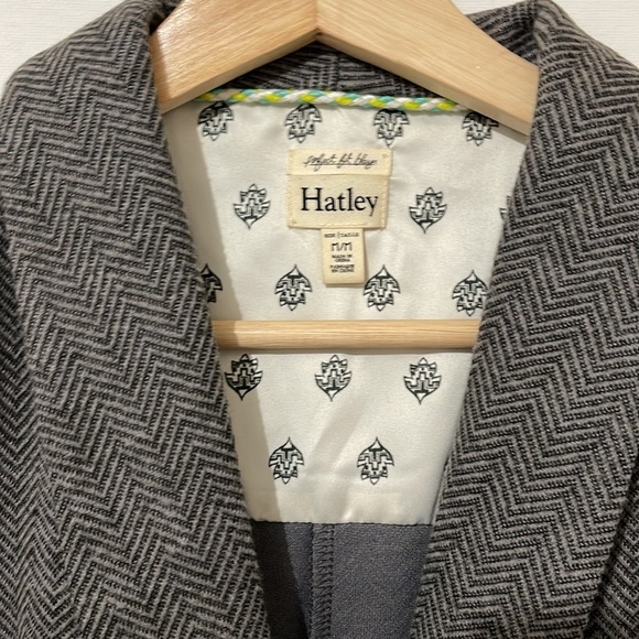 Hatley Perfect Fit Blazer Herringbone Charcoal Gray Medium - Picture 4 of 8